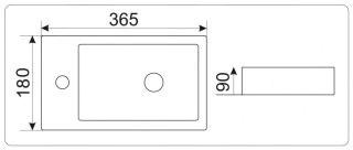 Раковина-чаша CeramaLux 9272R белая 36.5 см